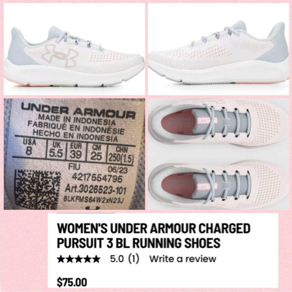 Under Armour Women's Charged Pursuit 3 Running Shoes
